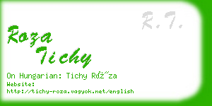 roza tichy business card